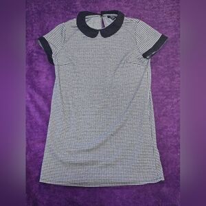 Forever 21 Houndstooth Peter Pan Collar Mini Dress M